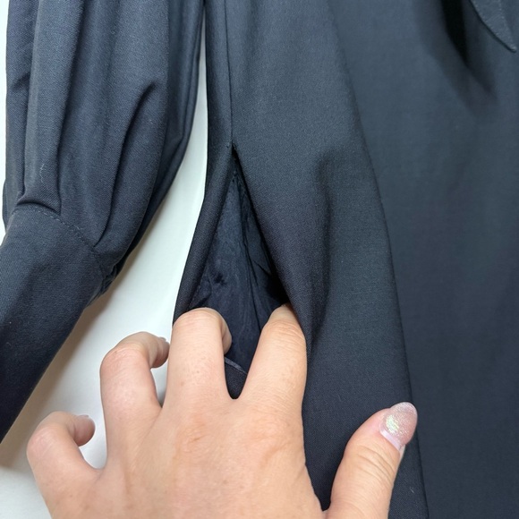 CLUB MONACO Wool Black Professional Business Career Wear Shift Shirt Dress - Picture 7 of 12